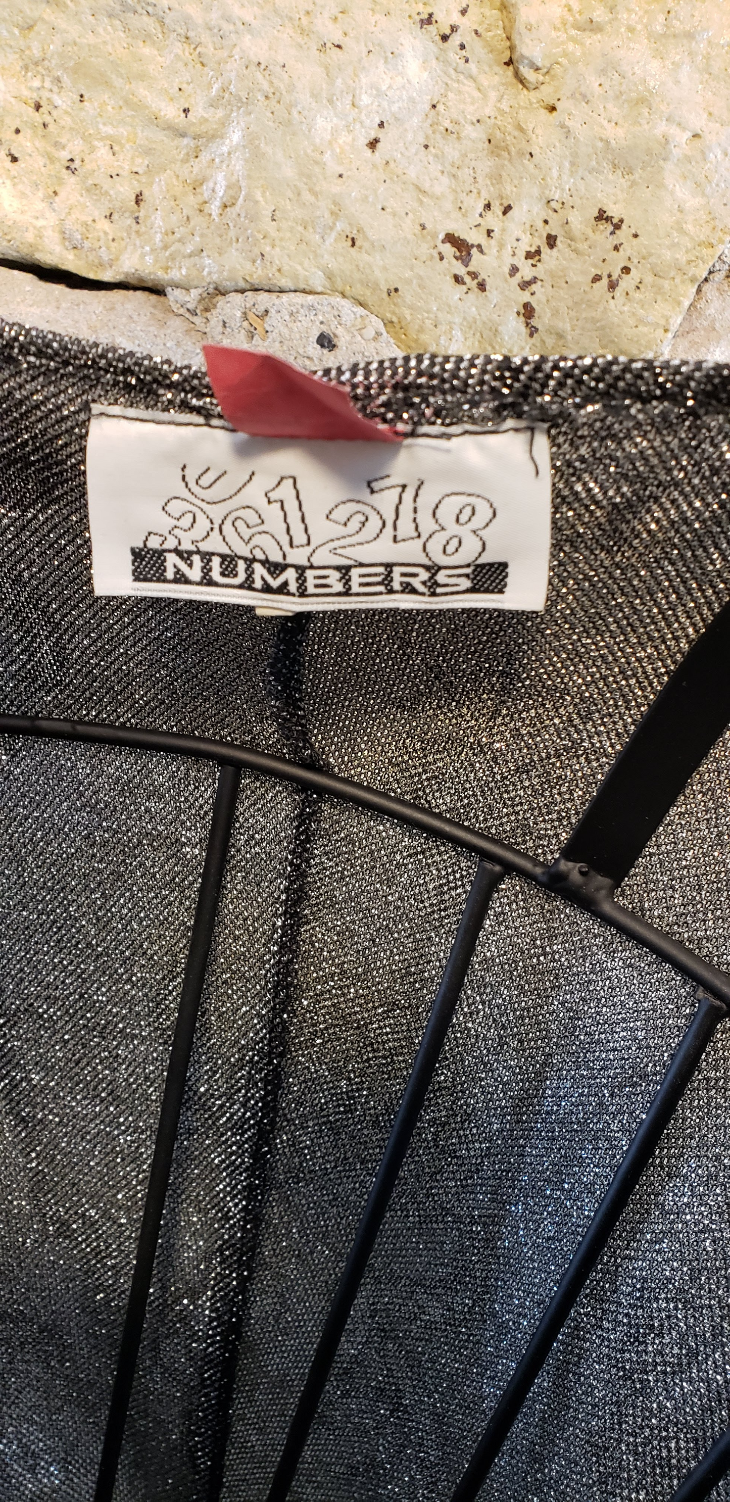 Numbers Silver Metallic Vintage Dress Sz 7