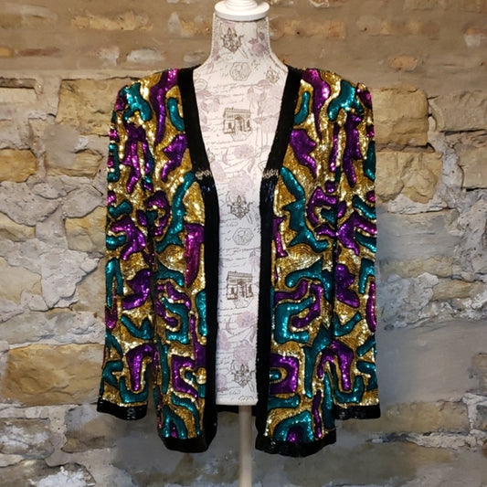 Creative Creations Sequin Jacket Sz M