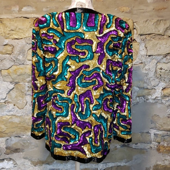 Creative Creations Sequin Jacket Sz M