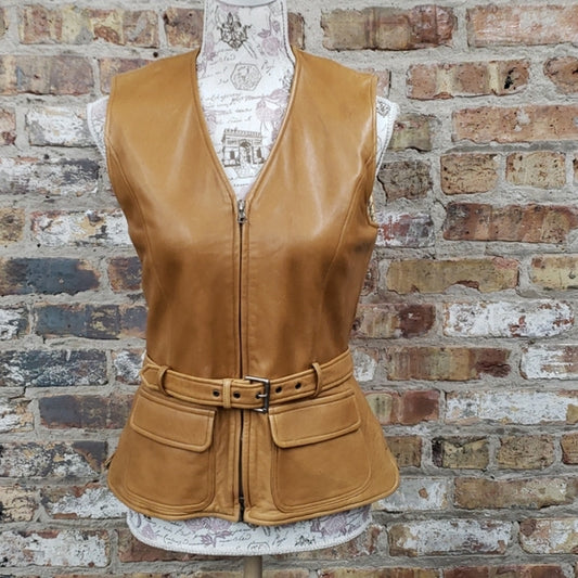 Polo Sport Leather Vest Sz 6