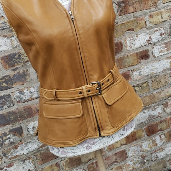 Polo Sport Leather Vest Sz 6