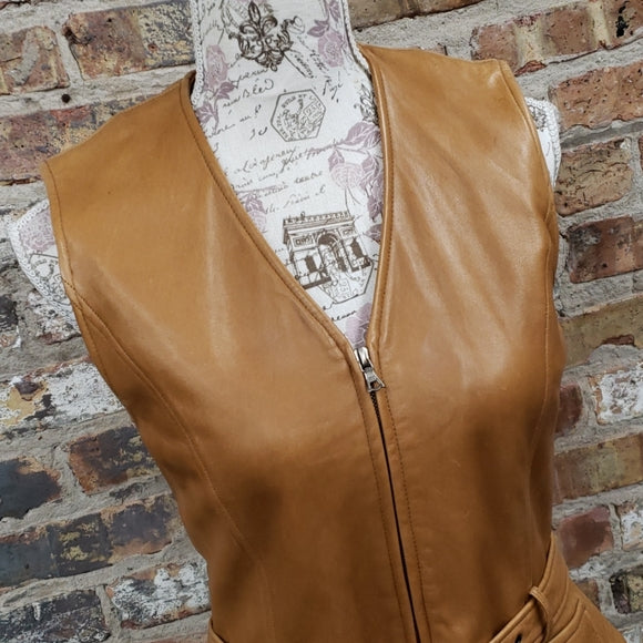 Polo Sport Leather Vest Sz 6