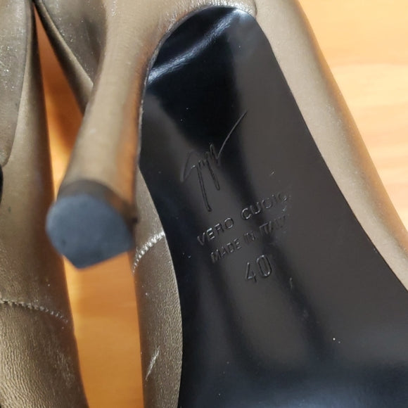 Giuseppe Zanotti Bronze Metallic Heels Sz 40