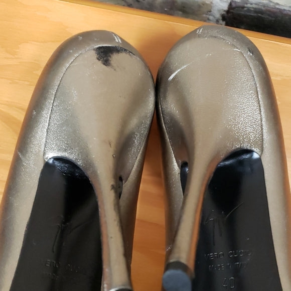 Giuseppe Zanotti Bronze Metallic Heels Sz 40