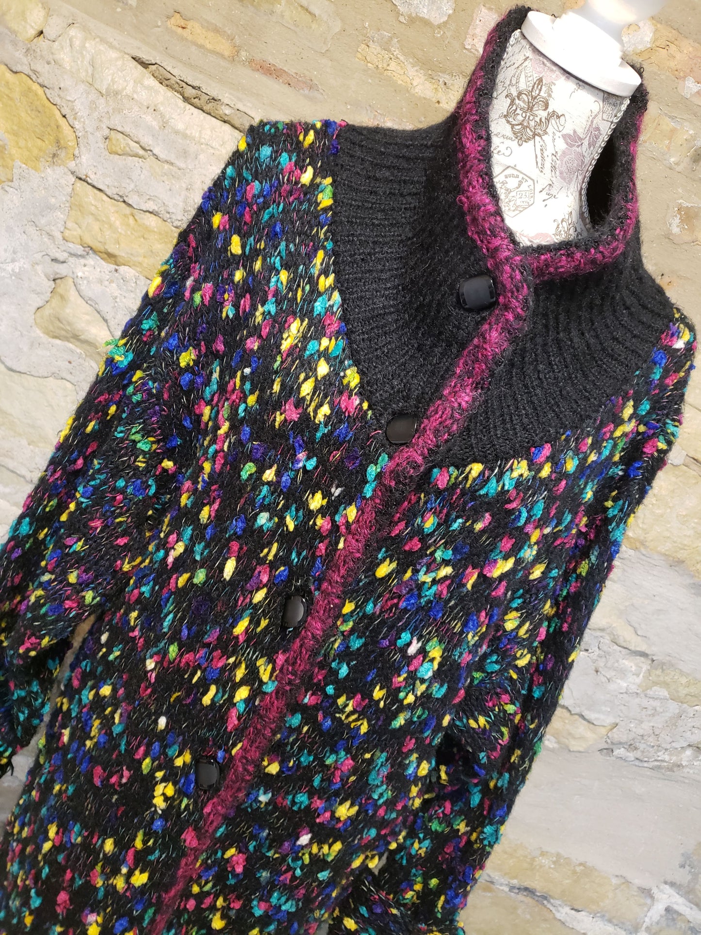 ME Multi-Color Sweater Coat Sz 2X