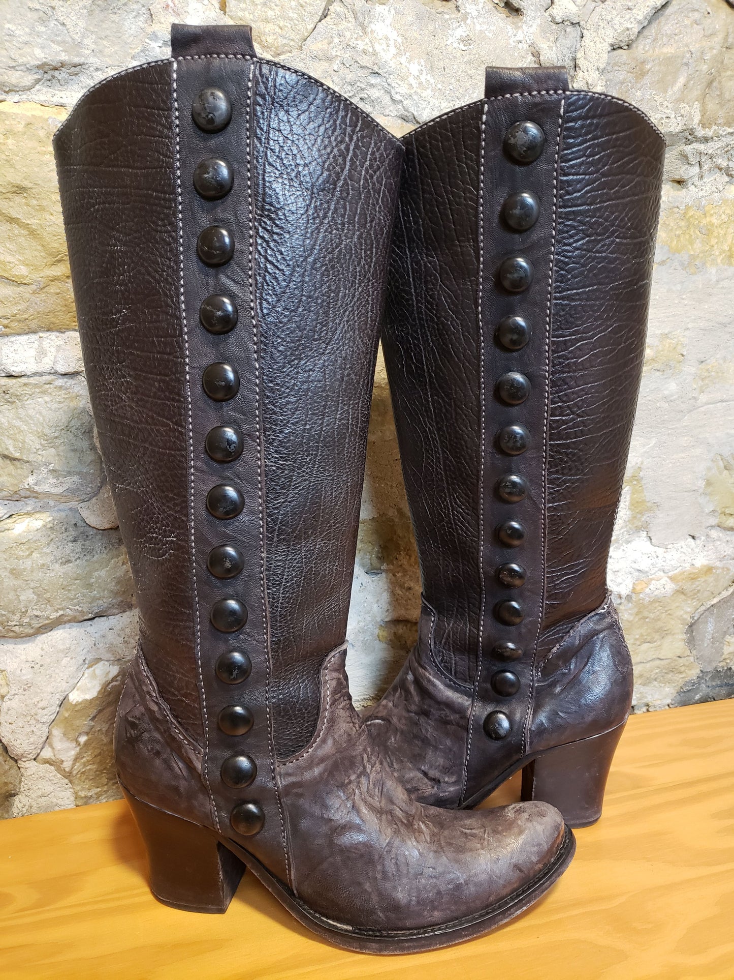 Primabase Brown Leather Boots Sz 41