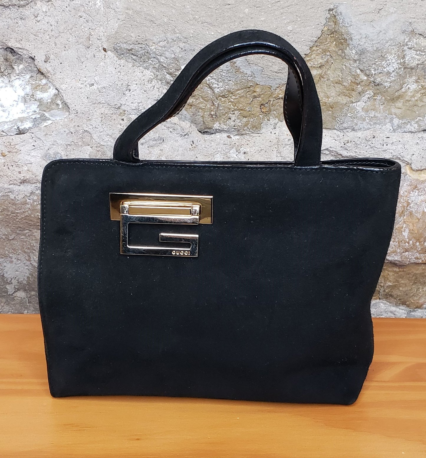 Gucci Vintage Black Suede Mini Bag