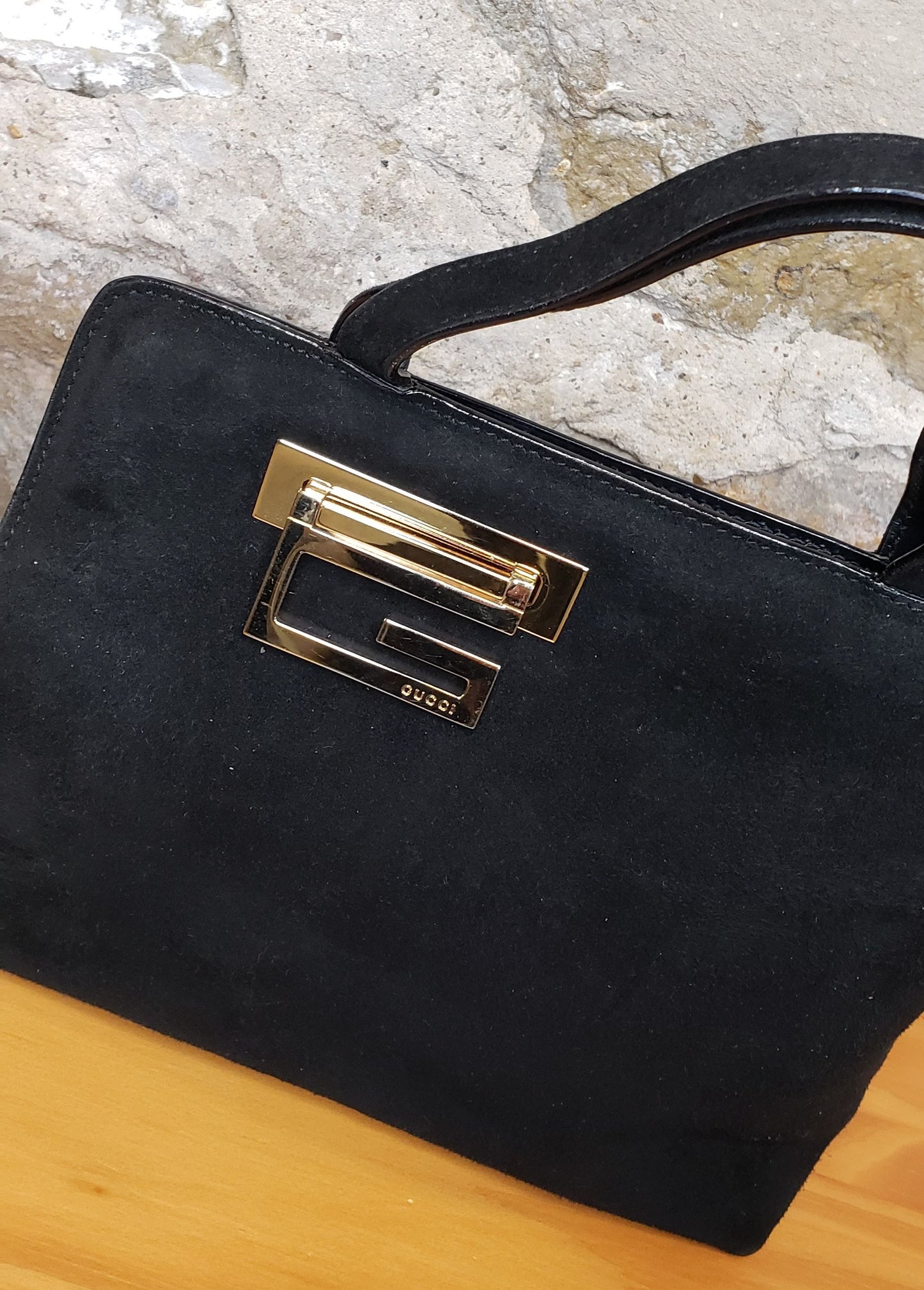 Gucci Vintage Black Suede Mini Bag