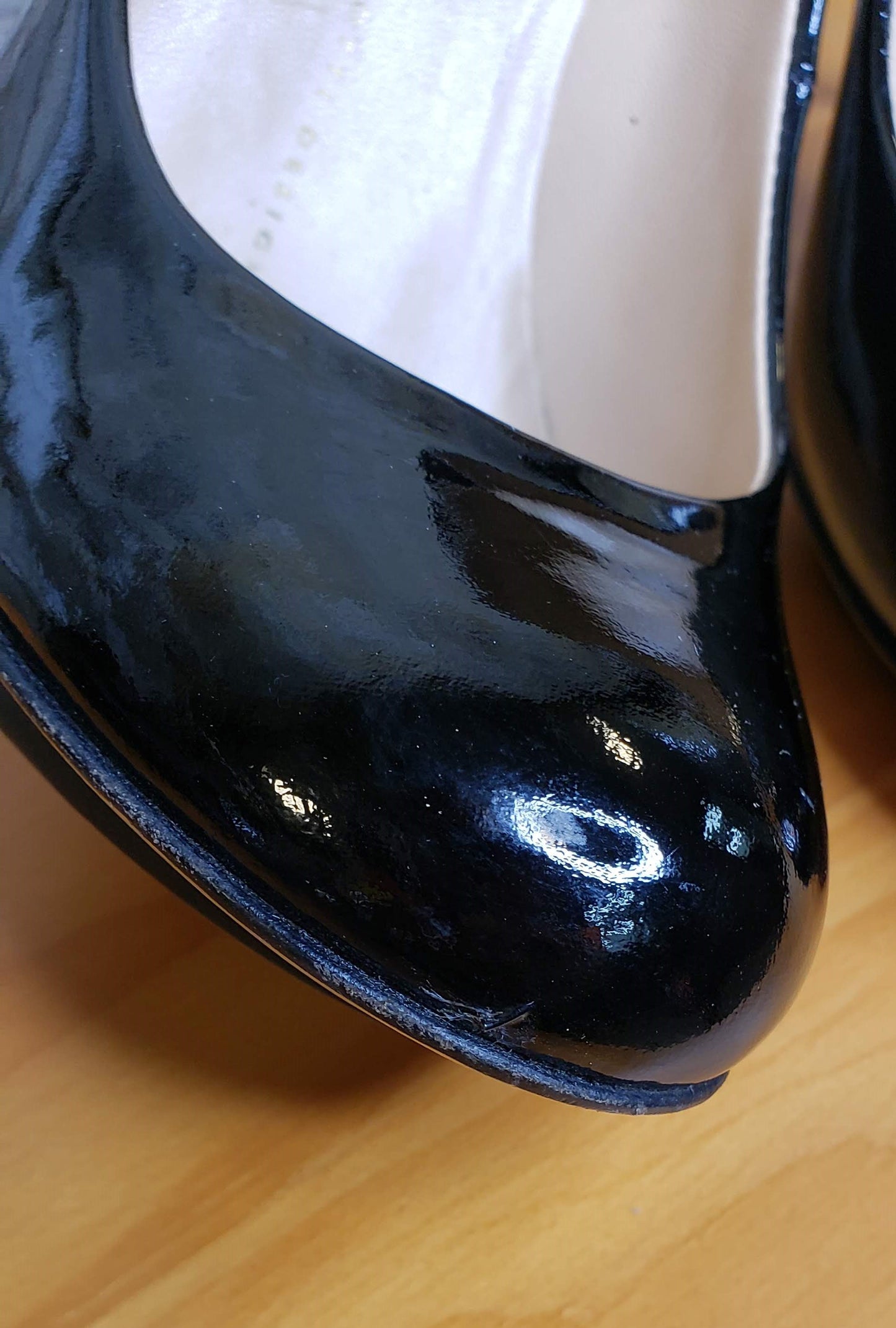 Giuseppe Zanotti Black Patent Leather Heels Sz 38 1/2