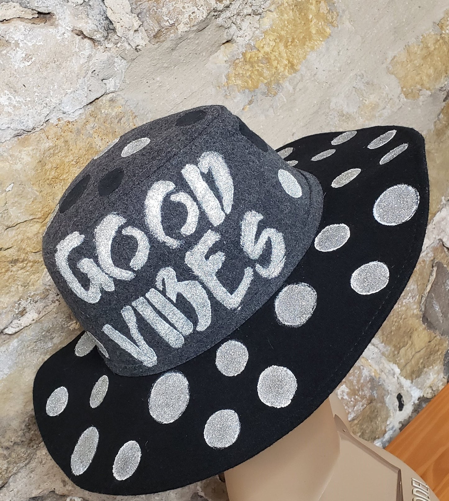 Custom Good Vibes Wide Brim Hat
