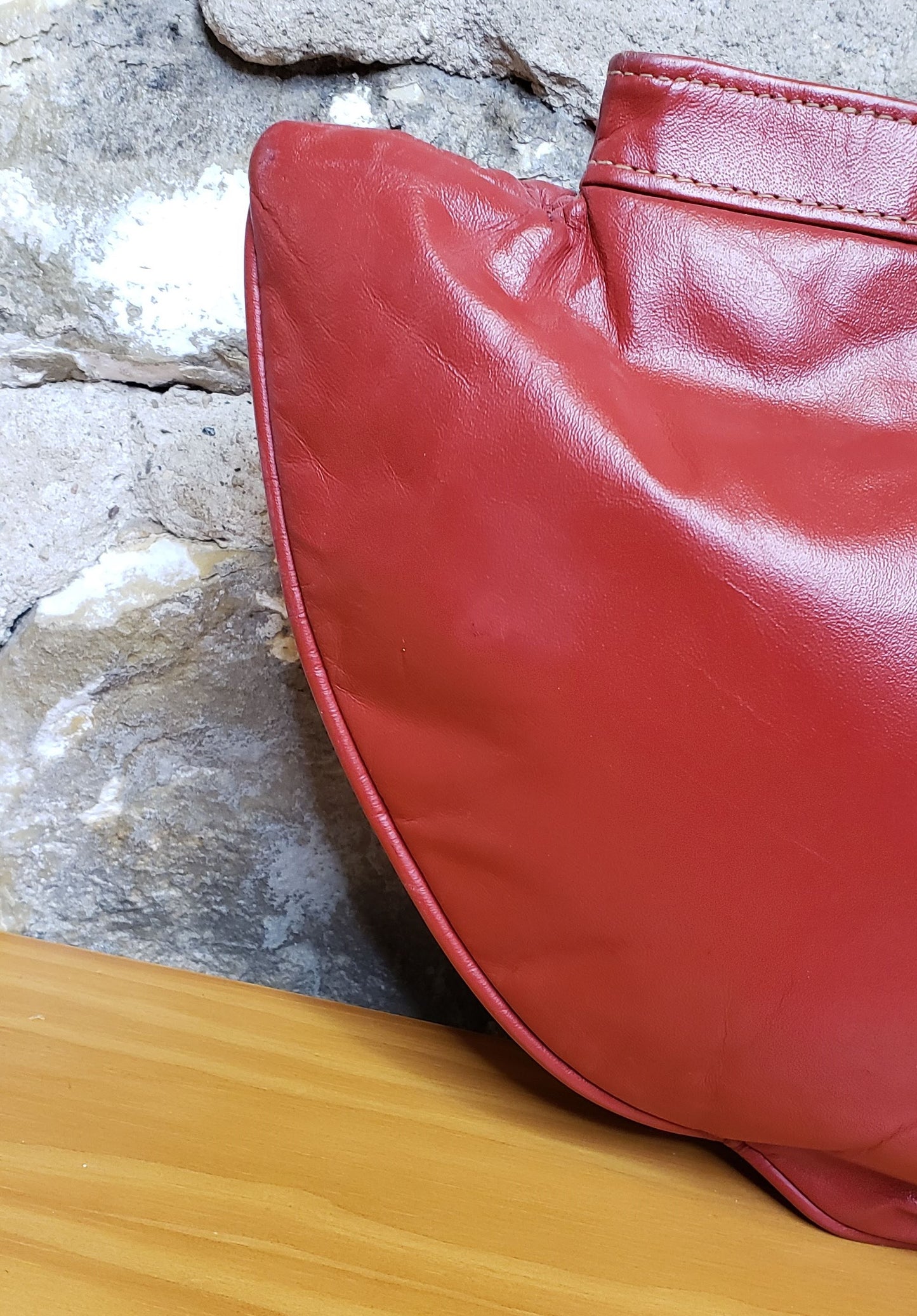 Vintage Red Leather Purse