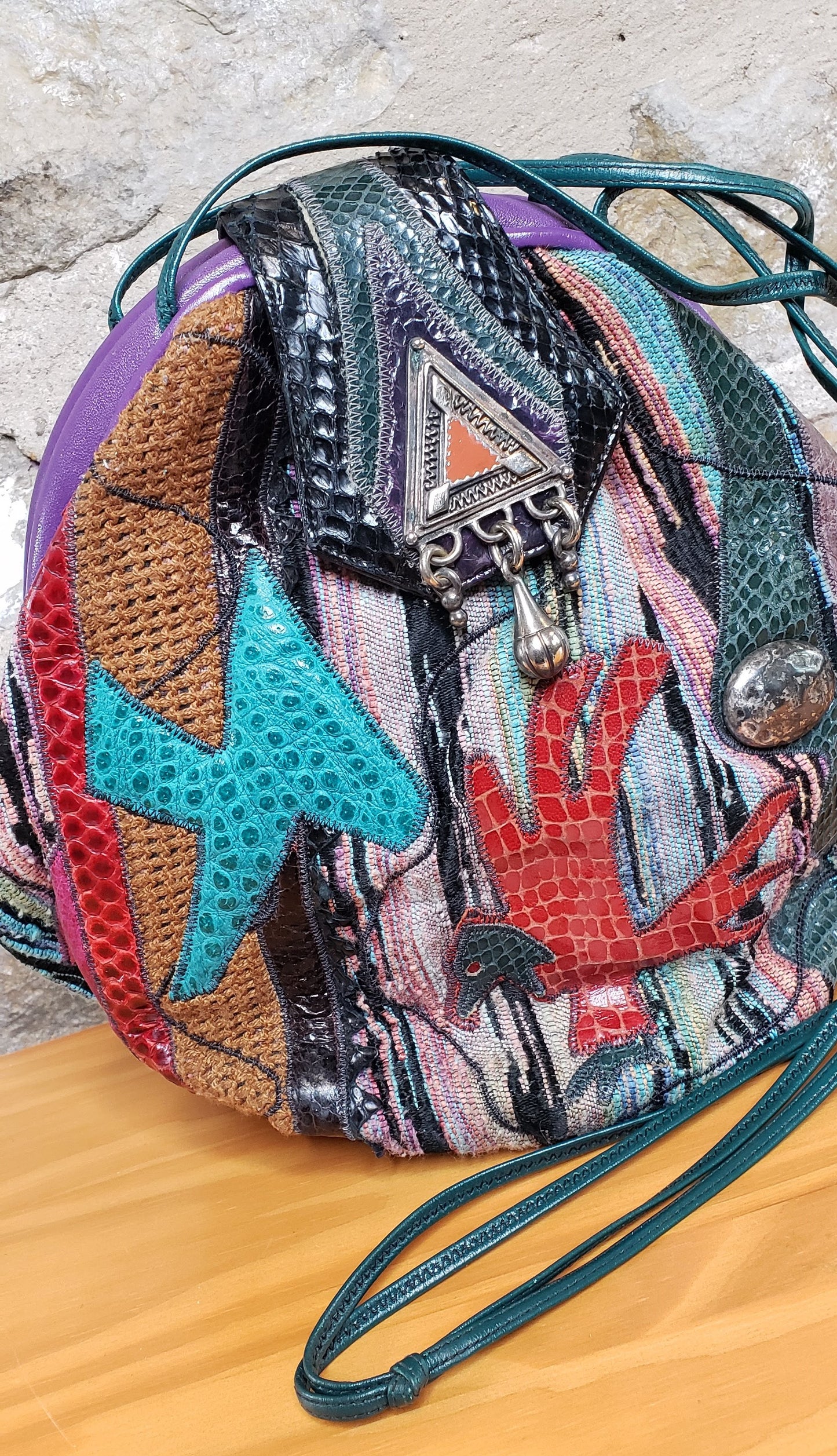 Sharif Multi-Color Vintage Shoulder Bag