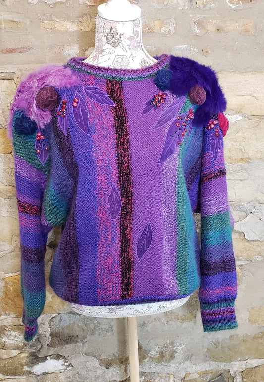 Mariea Kim Multi-Color Vintage Sweater Sz M