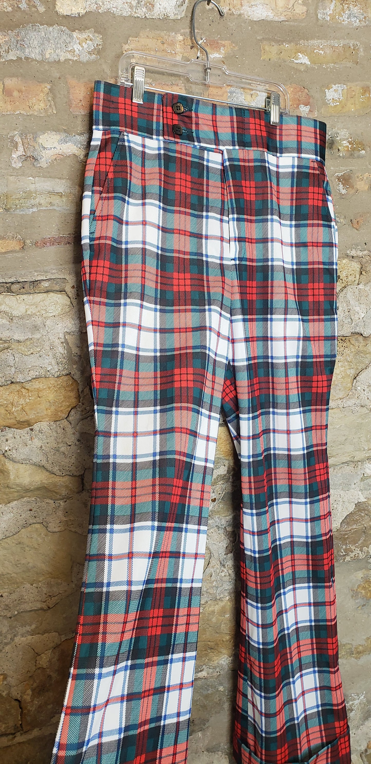 Vintage Multi-Color Plaid Pants Sz XS/S