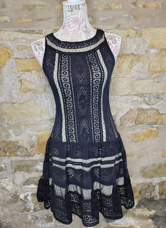 Alice & Olivia Black Lace Dress Sz 0