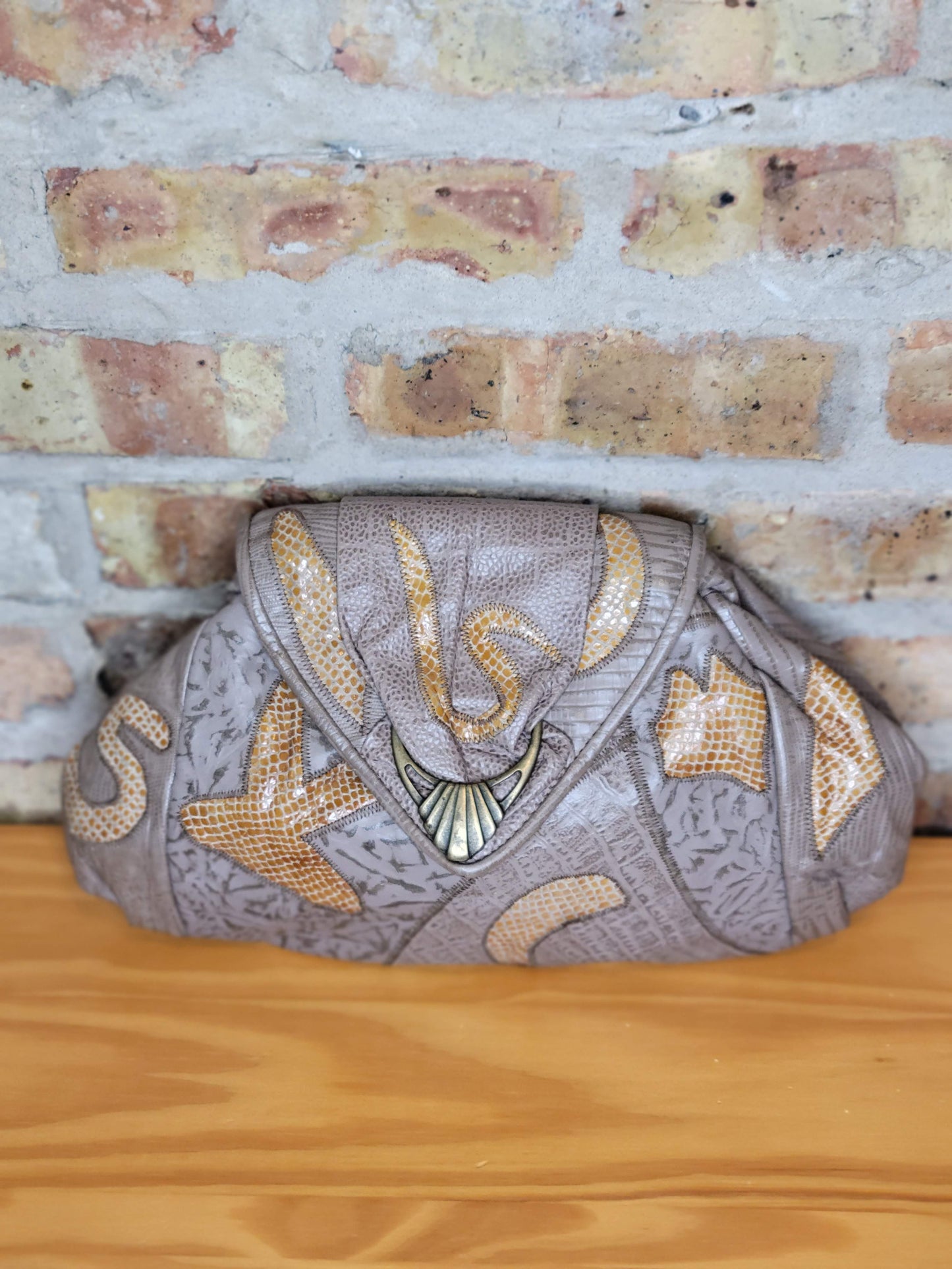 Tan Vintage Clutch