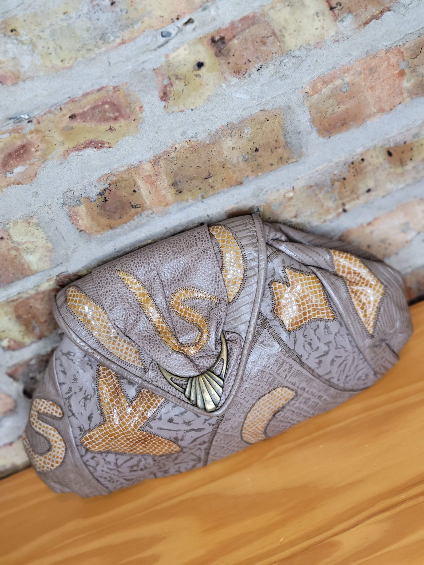 Tan Vintage Clutch