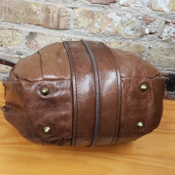 Chloe' Brown Leather Hobo Bag