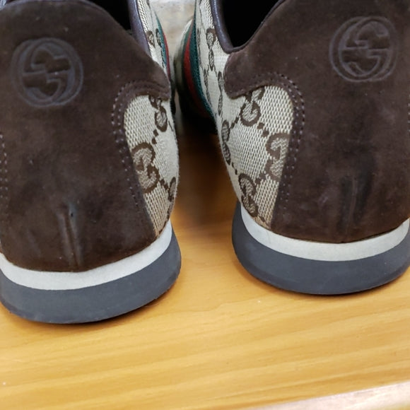 Gucci Brown Signature Sneakers Sz 38