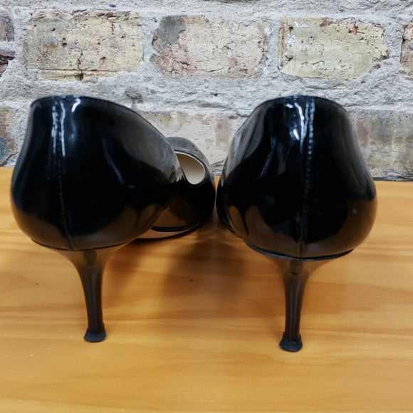 Jimmy Choo Black Patent Leather Heels Sz 39 1/2